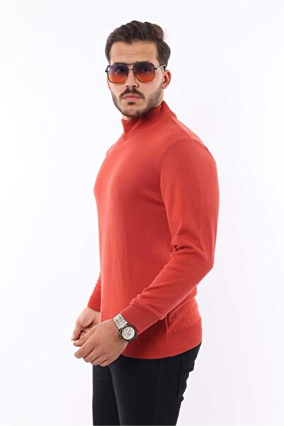 rugatchi Men's Half Turtleneck Knit Sweater — 100% Cotton