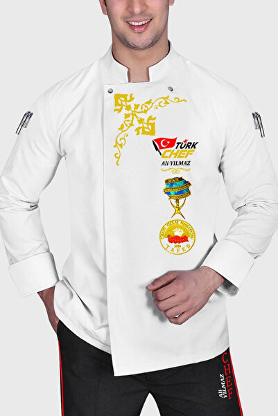 Üniformanya Jachetă de bucătar cu nume cadou Jachete de bucătar Jachetă de bu...