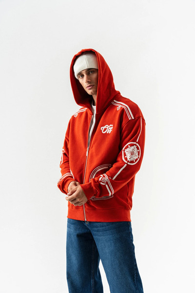 go gang own Суитшърт с качулка и цип с бродерия Overtone