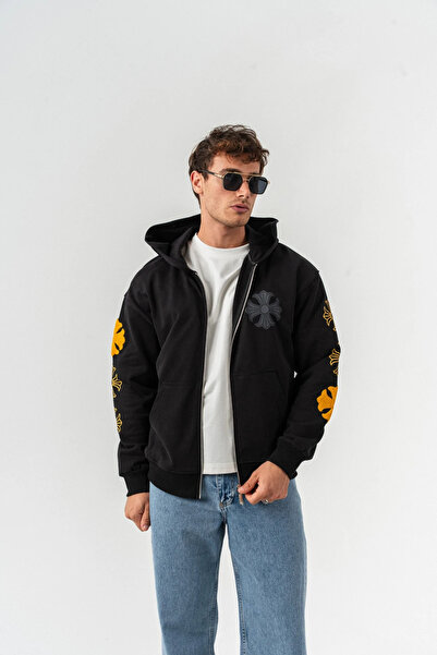 go gang own Φούτερ με φερμουάρ με λεπτομέρεια κεντήματος Streetcode