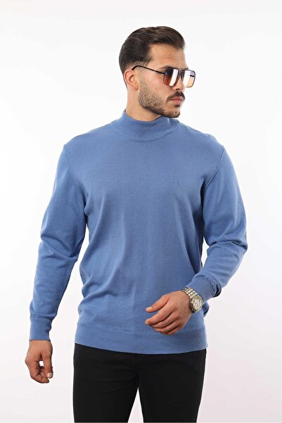 rugatchi Men's Half Turtleneck Knit Sweater — 100% Cotton