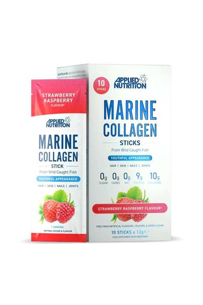 applied nutrition Marine Collagen Stick, Strawberry & Raspberry, Supports Bones, Joints
