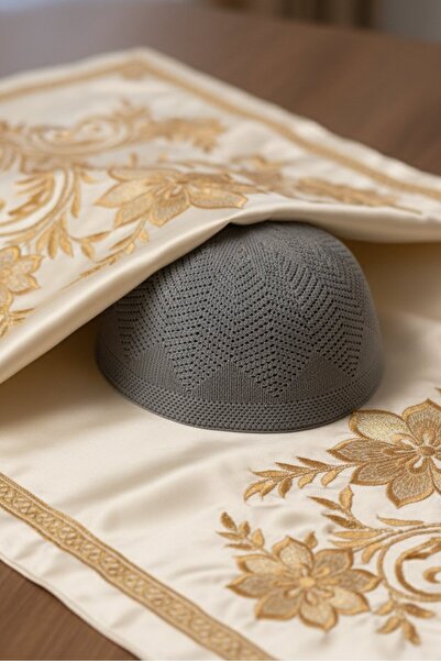 Dantelux Takke tricotat (Takke pentru mire) - Cadou Hajj&Umrah - Gri