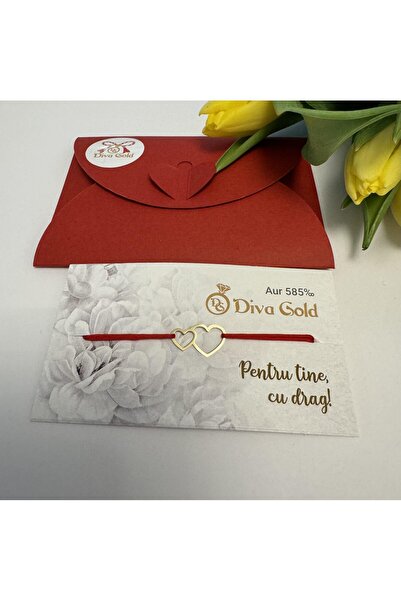Diva Gold Brățară din aur Inimi
