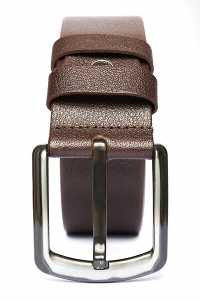 Centini Classic men's leather belt, brown 4 cm
