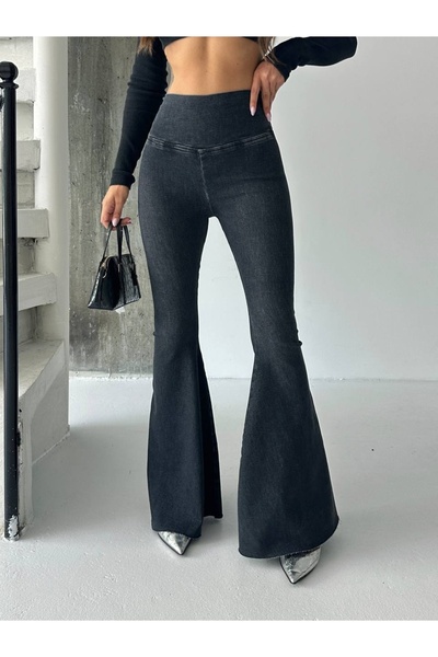 ADAMODA.RO Κολάν καμπάνα με τζιν όψη