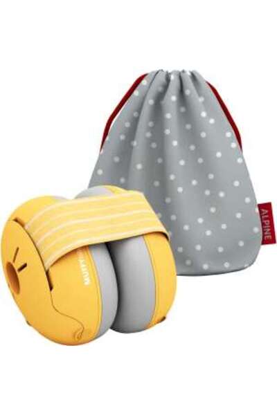Alpine Muffy Baby Yellow Baby Ear Protection Headphones, SNR 23, Yellow
