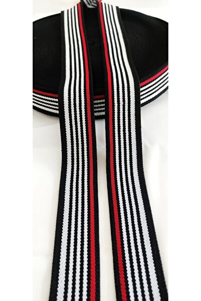 ALTAY AKSESUAR شريط مطاطي مخطط بالأبيض والأسود