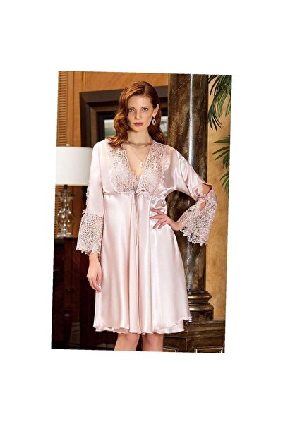 gd goldoremi Σετ νυχτικό και φόρεμα από κοντό μεταξωτό σατέν Jeremi 6 τεμαχίων