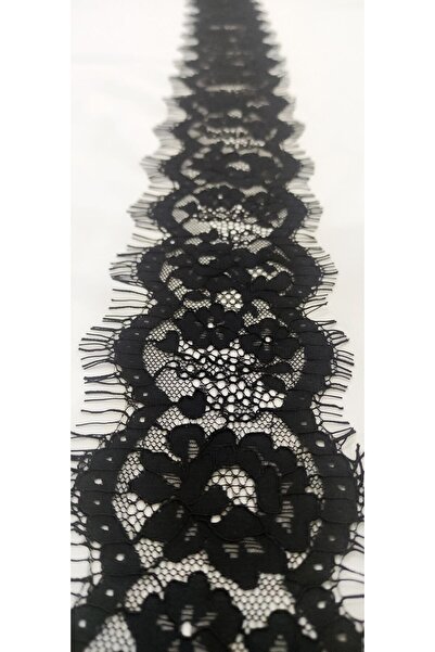 ALTAY AKSESUAR سلسلة كوردون سميكة من الدانتيل ذو اللون الأسود (3 متر)