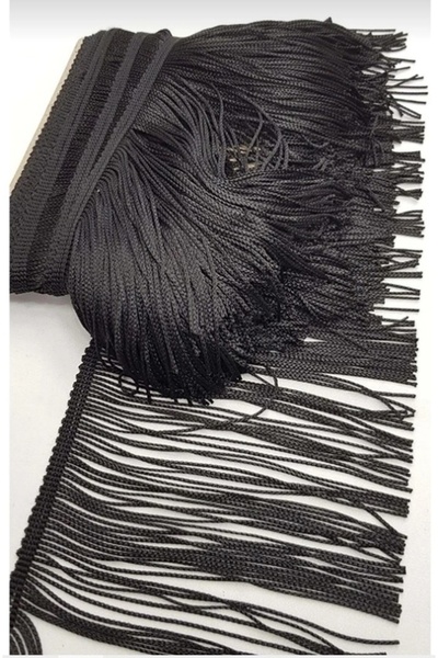 Limelia (10 سم) شرابة شعر مسطحة سوداء