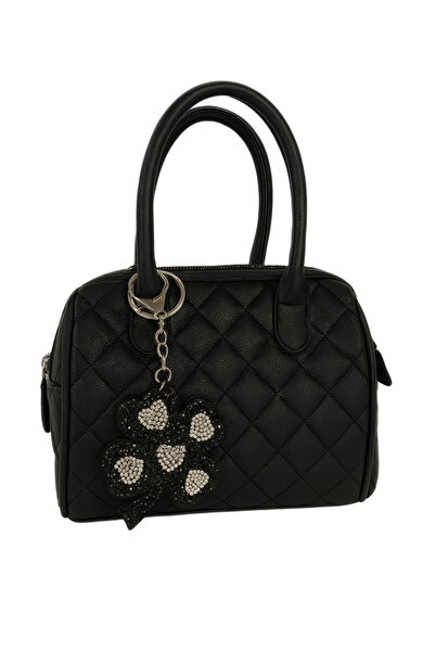 MD Moda Accessories سلسلة مفاتيح على شكل ورقة البرسيم رباعية الأوراق مرصعة با...