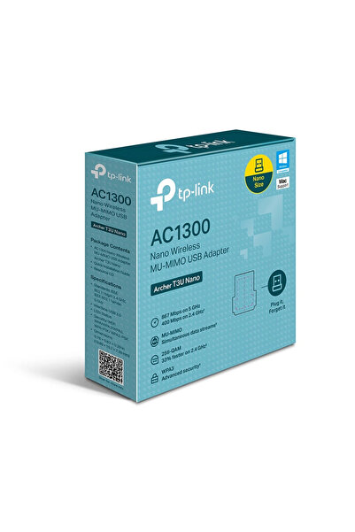 TP-LINK Adaptor wireless Archer T3U Nano AC1300 Dual-Band MU-MIMO Design nano