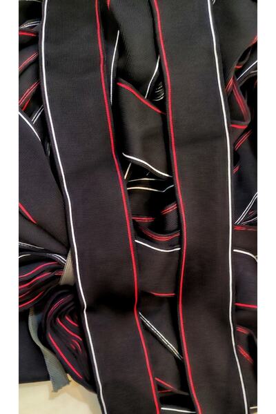 ALTAY AKSESUAR شريط Tiktak مخطط باللون الأزرق الداكن والأحمر والأبيض