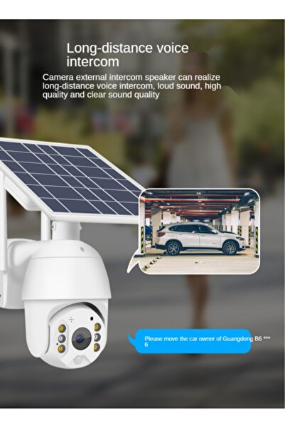 Ubox 4G Solar Powered Outdoor Data SIM Card Security Camera Dual Audio HD Night Vision