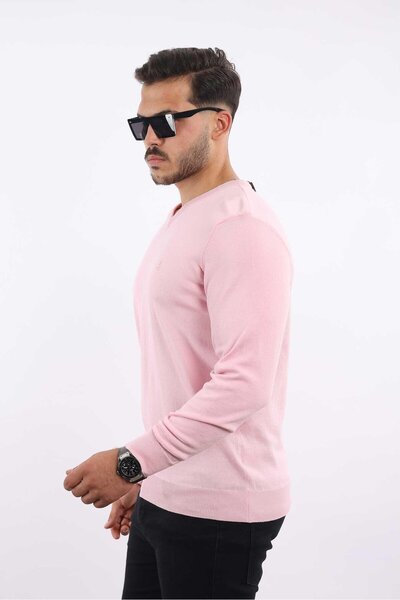 rugatchi Premium Men's V-Neck Knitwear — 100% Cotton, Breathable Comfort Sweater