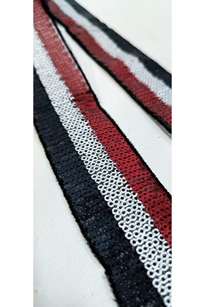 ALTAY AKSESUAR شريط ترتر من 3 ألوان باللون الأحمر والأبيض