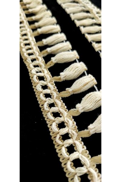 ALTAY AKSESUAR Özel Krem Kahve Püskül Saçak