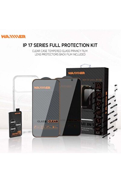 Hammer بكج همر 17 برو حمايات أمامية+لقافة+كفر كريستالي ضد الاصفرار والسقوط وخ...