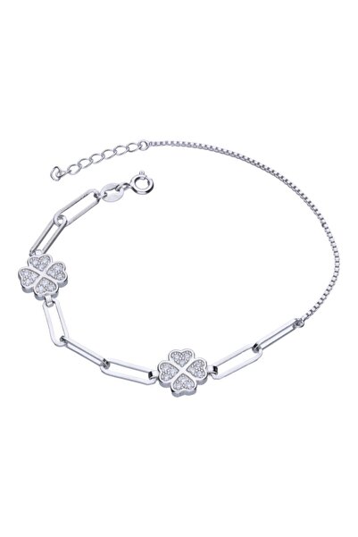 Silver berry Brățară Duo cu trifoi din argint S925