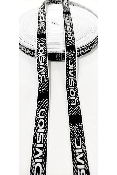 ALTAY AKSESUAR شريط منسوج باللونين الأبيض والأسود