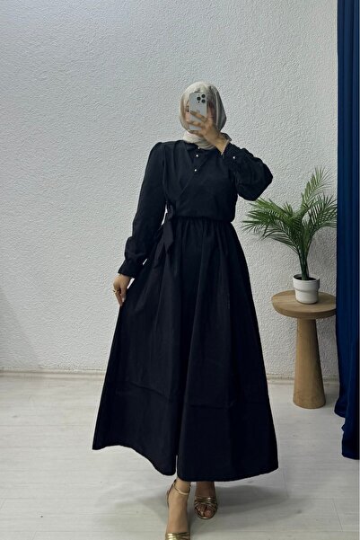 lurex moda Bağlamalı Elbise