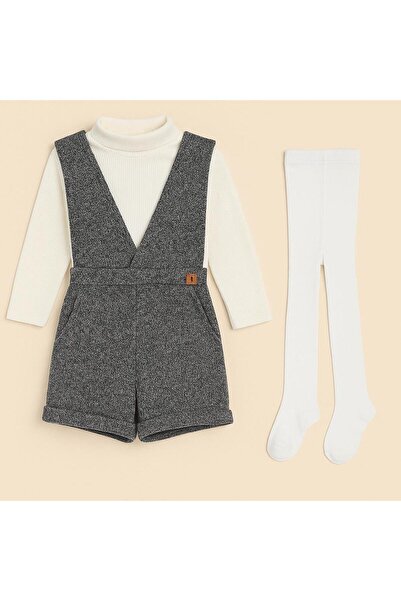 RAPAPA Girl's Salopet Set with Pantyhose |   3-Piece Combination Set 1552 g