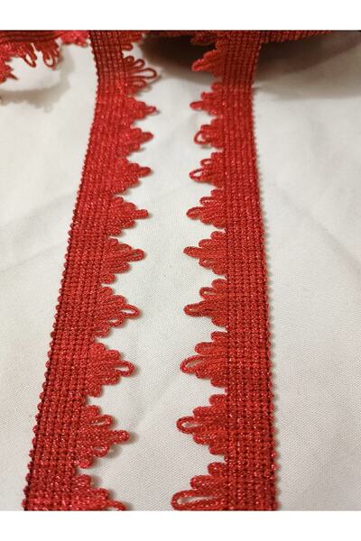 ALTAY AKSESUAR حافة لامعة من الكرز الأحمر الفاسد مع شريط هامش جانجان