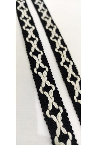 ALTAY AKSESUAR شريط محبوك أبيض وأسود