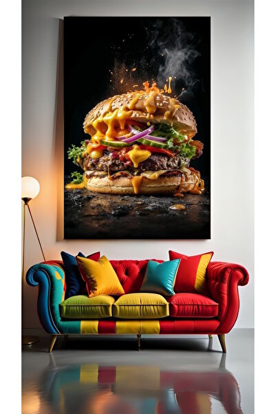 özkacar SOSLU BURGER Home Wall Salon Salon de înfrumusețare Birou Magazin Dec...