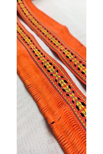 ALTAY AKSESUAR هامش ذو حافة برتقالية مع شريط عرقي