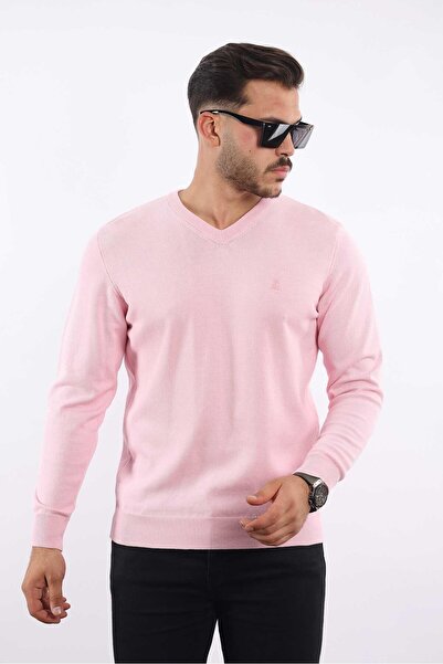 rugatchi Premium Men's V-Neck Knitwear — 100% Cotton, Breathable Comfort Sweater