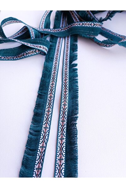 ALTAY AKSESUAR Etnik Şeritli Kenar Püskül Saçaklı Şerit