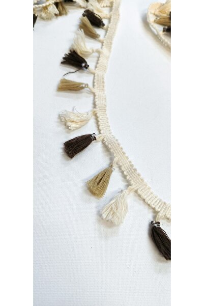 ALTAY AKSESUAR KENAR SÜT KAHVE RENK PÜSKÜL SAÇAK