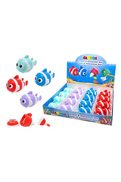 Globox Double-Bladed Fish with Sharpener and Eraser