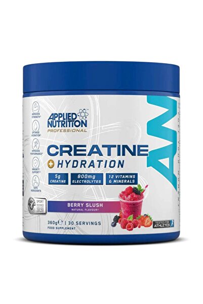 applied nutrition Creatine + Hydration, Berry Slush, 30 Servings, Support Endurance and Strength