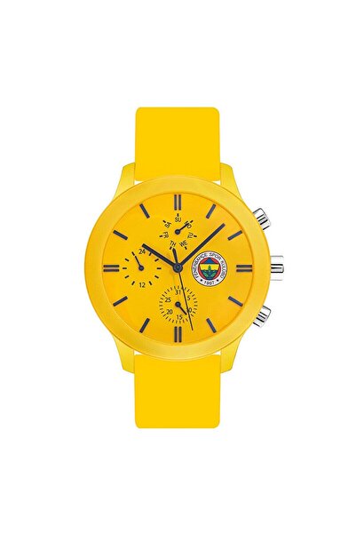 Quantum F1085.114 Fenerbahçe Wristwatch |   Yellow Color Silicone Sports Watch