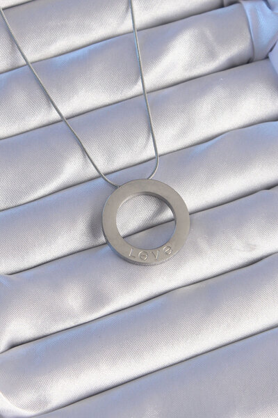 Lisinya 316L Steel Silver Color Zircon Stone Model Necklace - Tygoo