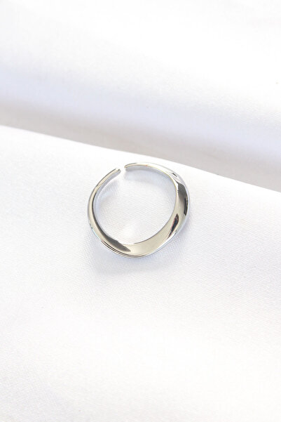 Lisinya Flat Silver Color Adjustable Ring -