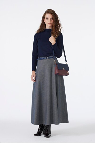 Zühre Kemerli A Kesim İndigo Etek ETK-0158