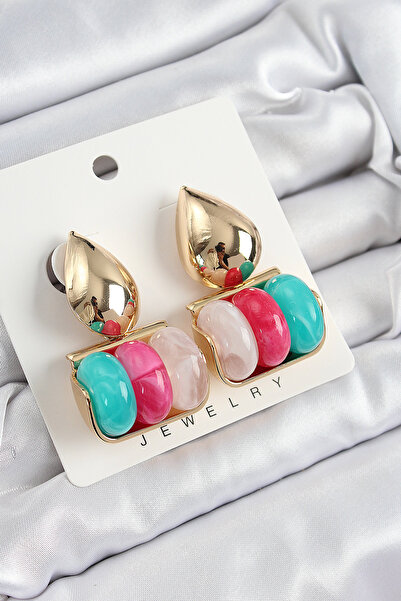 Lisinya Brass Mixed Color Vintage Model Women's Earrings - Tygoo