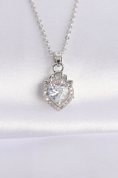 Lisinya 316L Steel Chain Silver Color Zircon Stone Rapunzel Necklace - Tygoo