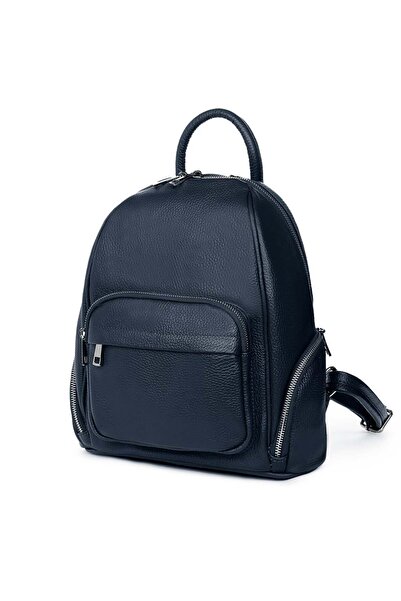 myOwn Enzo genuine leather backpack, navy blue