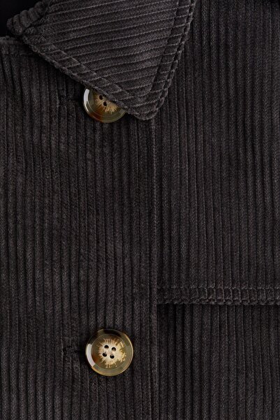 H&M Kolsuz Fitilli Kadife Trençkot