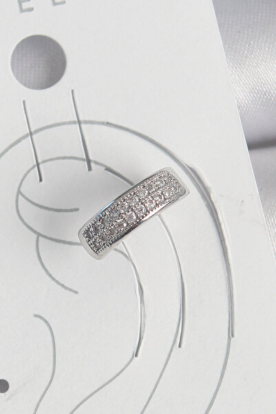 Lisinya Brass Silver Color Zircon Stone Cartilage Model Women's Earrings - Tygoo