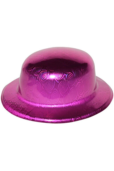 Lisinya Pink Color Hologram Plastic Round Melon 27X24 cm - Tygoo