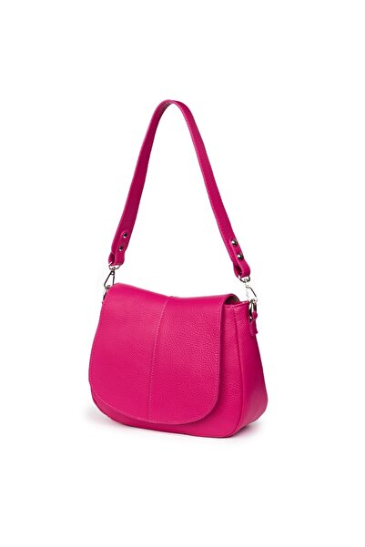 myOwn Geantă Roberta din piele naturală fuchsia