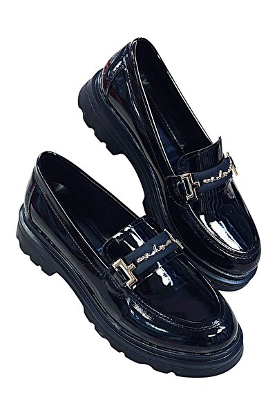 KAFKASLAR AYAKKABI YENİ MODEL OXFORT KALIN TABAN İPSİZ KADIN GÜNLÜK KLASİK AY...