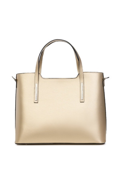 myOwn Γυναικεία χρυσή δερμάτινη τσάντα Ligia