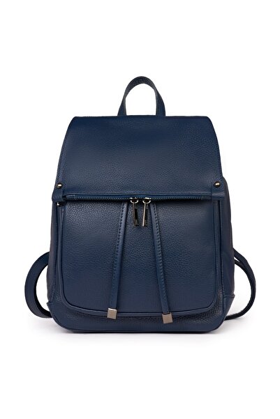myOwn Rucsac Jimmy bleumarin din piele naturală